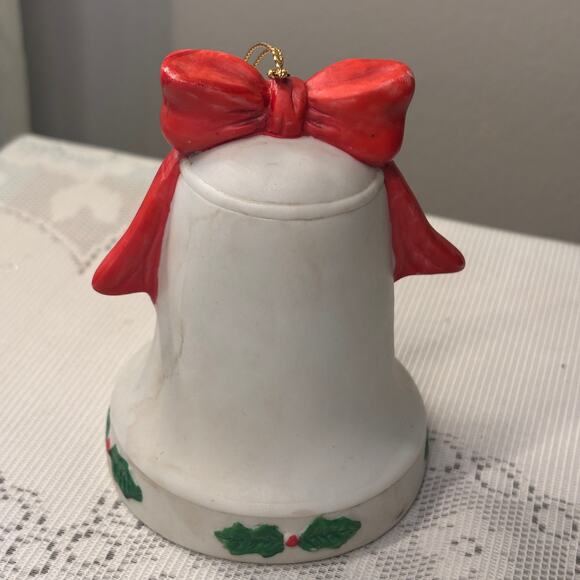 Vintage 1985 Kissing Santa Bell Christmas Ornament Telco MCM Nostalgia Collector - Picture 2 of 4